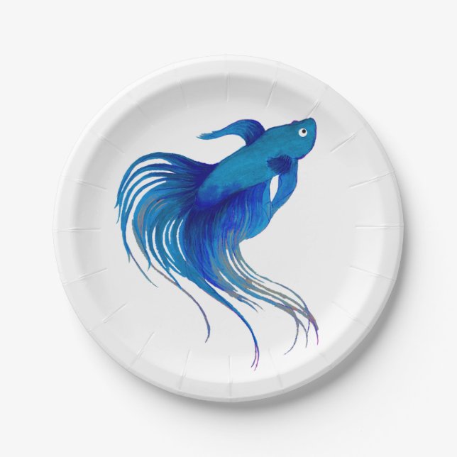 Betta Fish Paper Plates (Front)