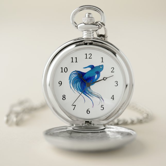 Betta Fish Pocket Watch (Inside)