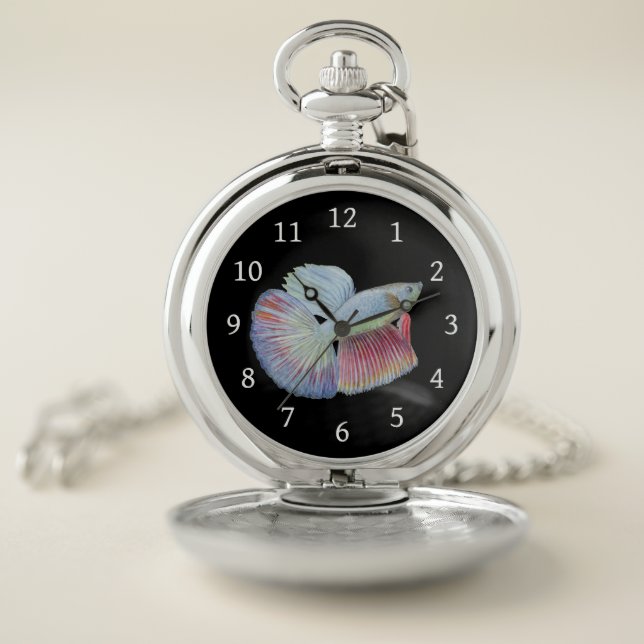 Betta Fish Pocket Watch (Inside)