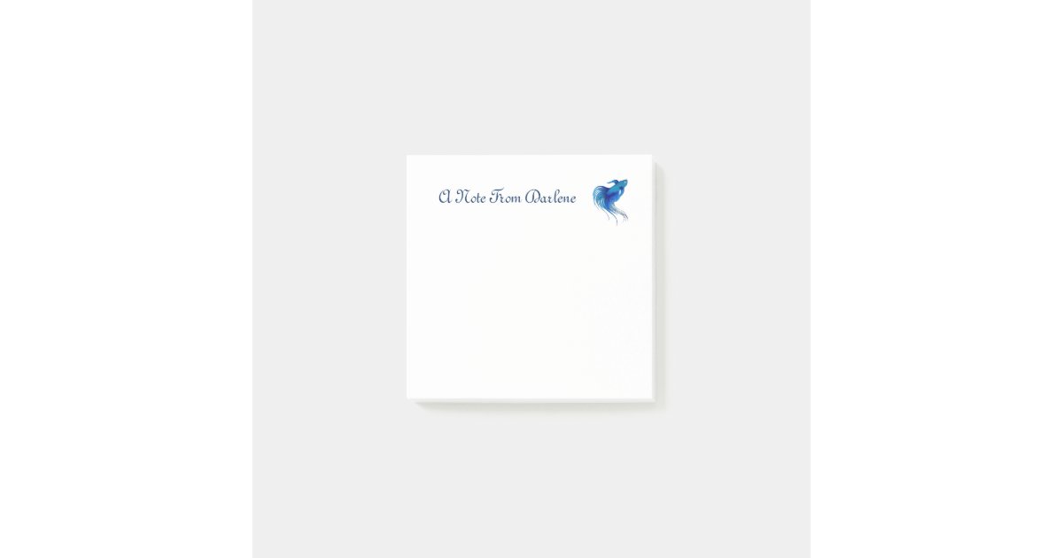 Betta Fish Post-it Notes | Zazzle