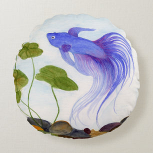 Betta Fish Round Pillow