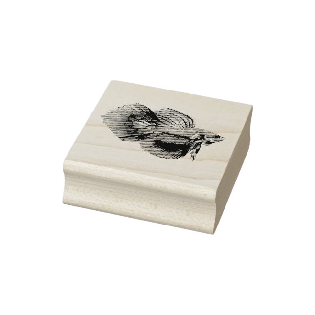 Betta Fish Rubber Stamp (Stamp)