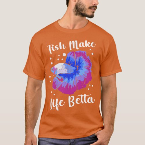 Betta Fish Siamese Fighting Fish Betta Splendens T_Shirt