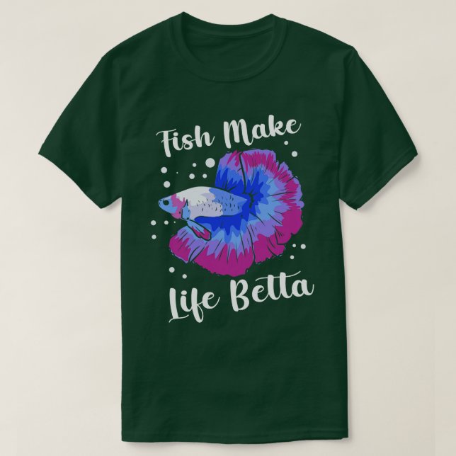 Betta Fish Siamese Fighting Fish Betta Splendens T-Shirt (Design Front)