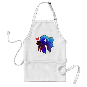 Betta Fish / Siamese Fighting Fish Love Adult Apron
