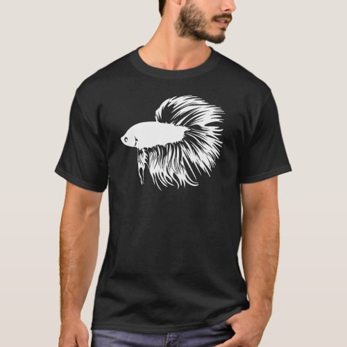 Betta Fish Silhouette T_Shirt