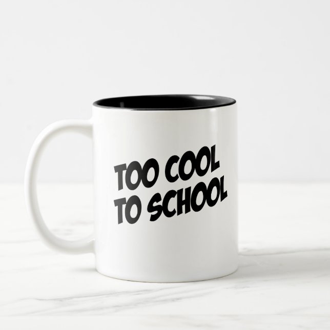 Betta Fish; Too Cool to School Two-Tone Coffee Mug (Left)