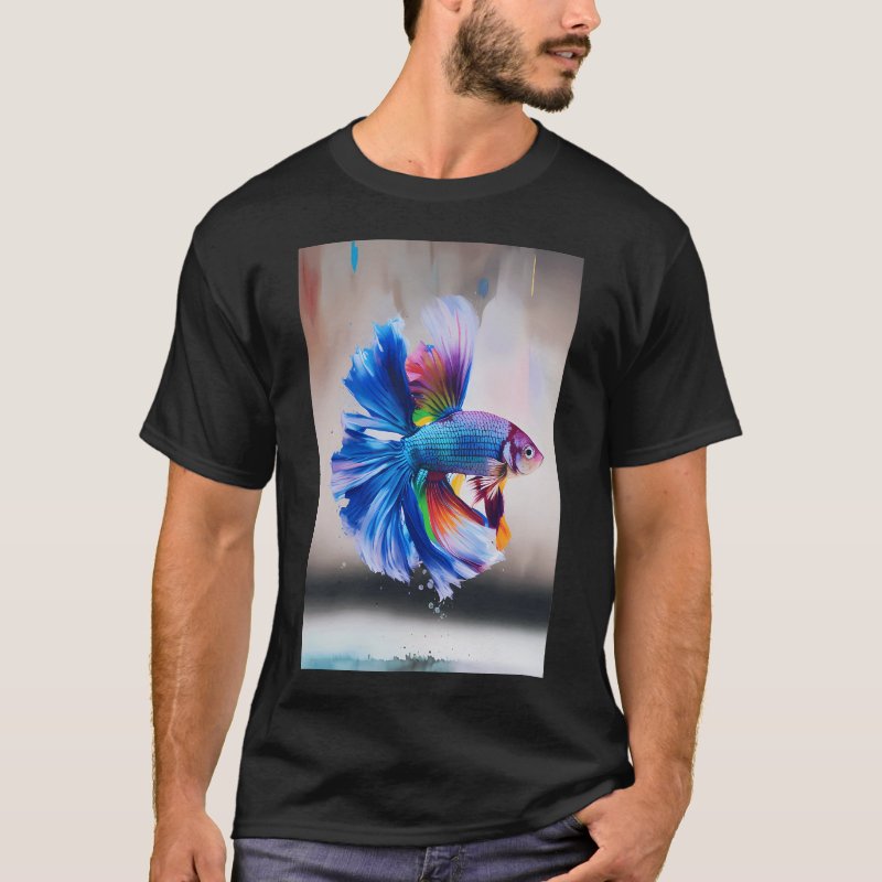 Betta Fish- Tropical Fish Pastel Tone Muted Colors T-Shirt