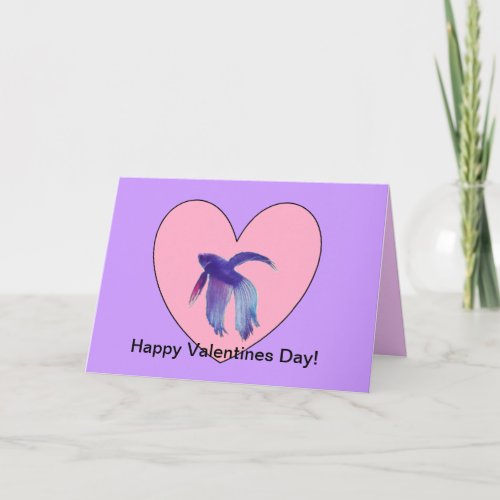 Betta Fish Valentines Card