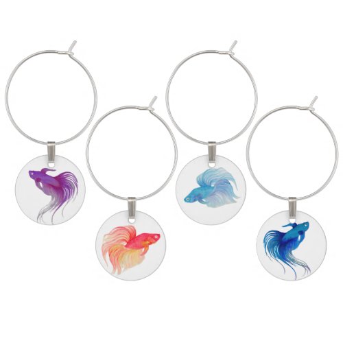 Betta Fish Wine Charm