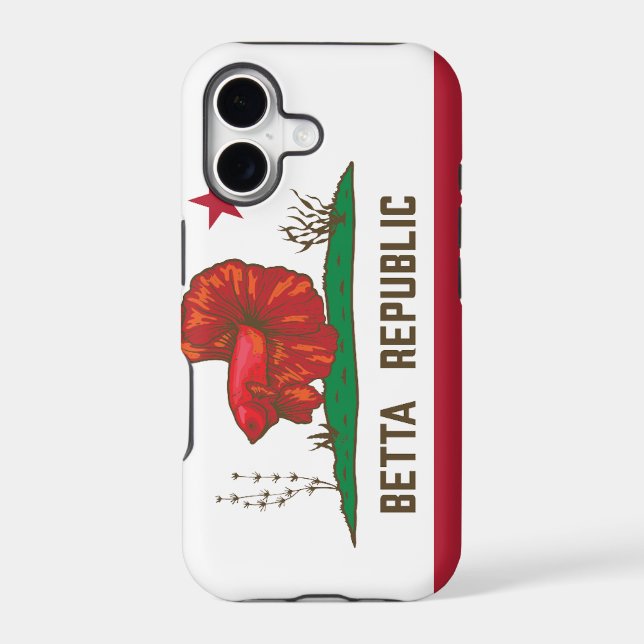 Betta Republic Flag Iphone Case (Back)