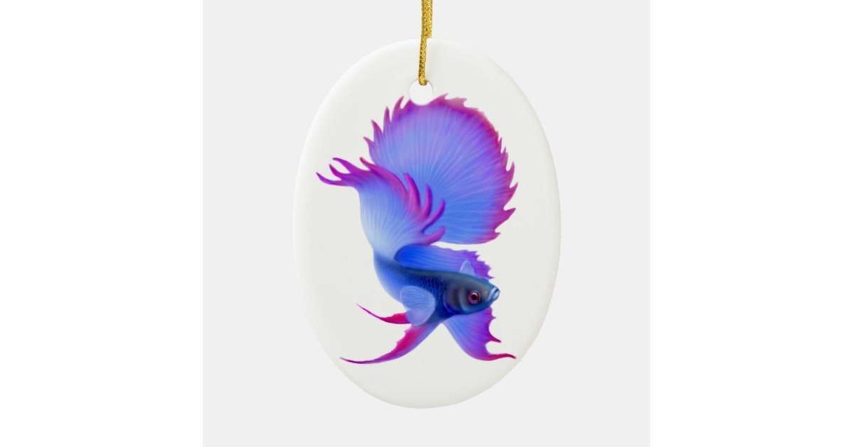 Betta Splendens Fighting Fish Ornament Zazzle