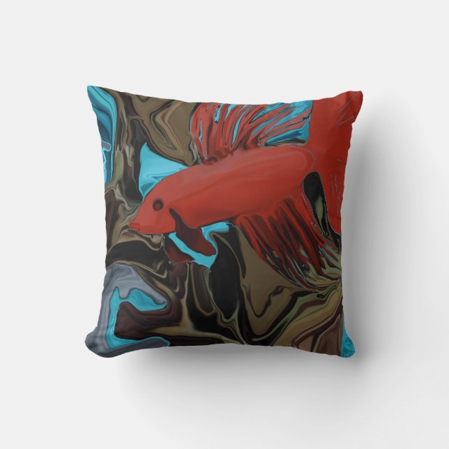 Betta's Band Throw Pillow (Front)