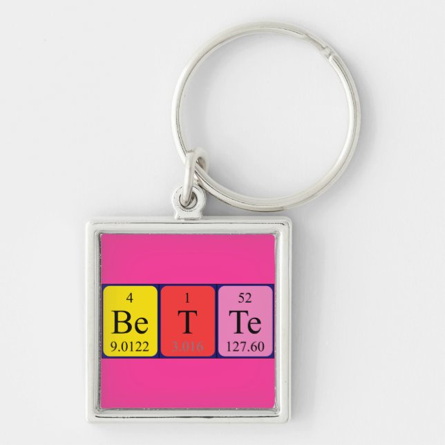Bette periodic table name keyring (Front)
