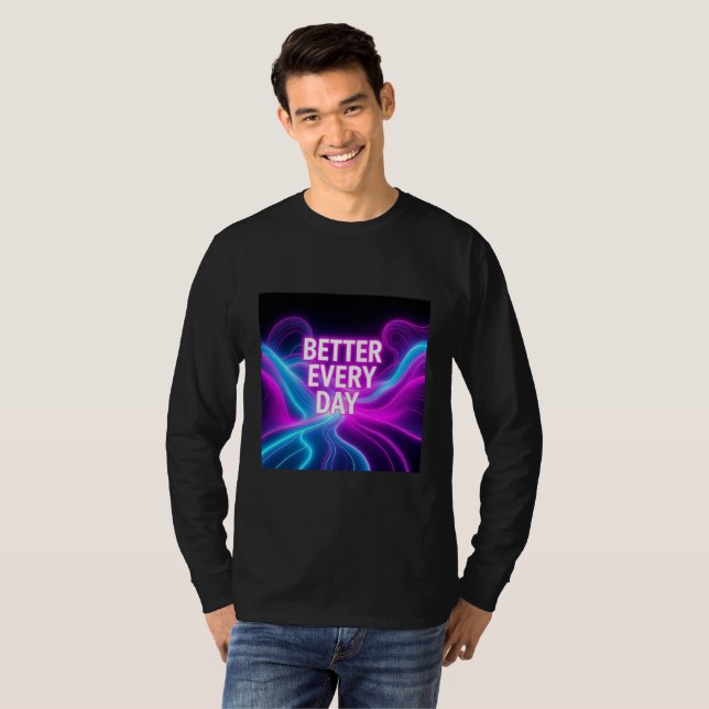 Better Every Day T-Shirt | Abstract Journey Lines  (Front Full)