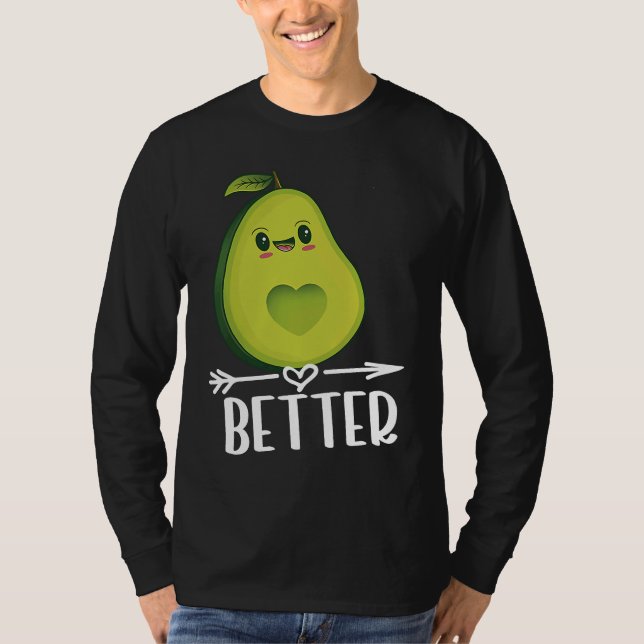 Better Half Couple Sliced Avocado  Valentine's Day T-Shirt (Front)