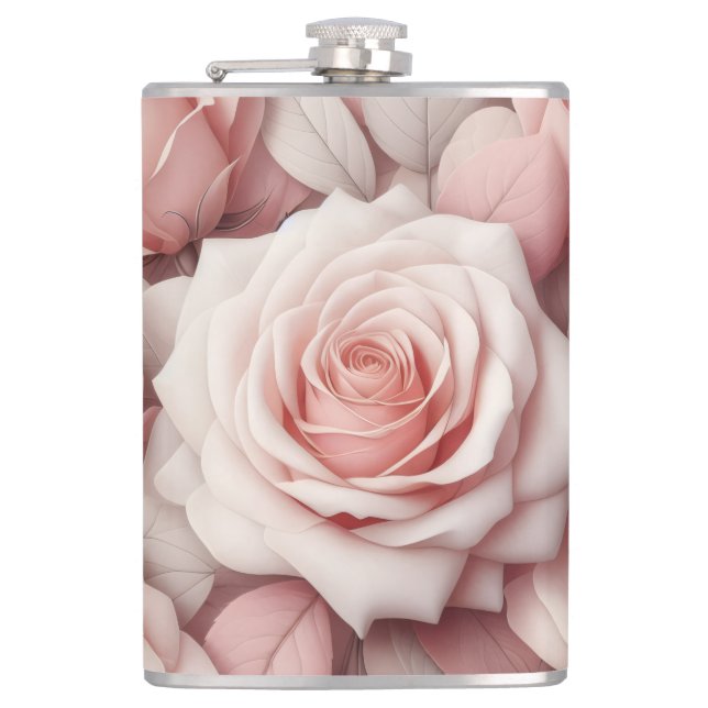 Better in Pink Roses Flask (Front)