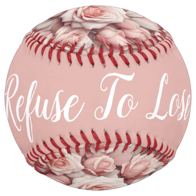 Better in Pink Roses (personalize) Softball (Back)