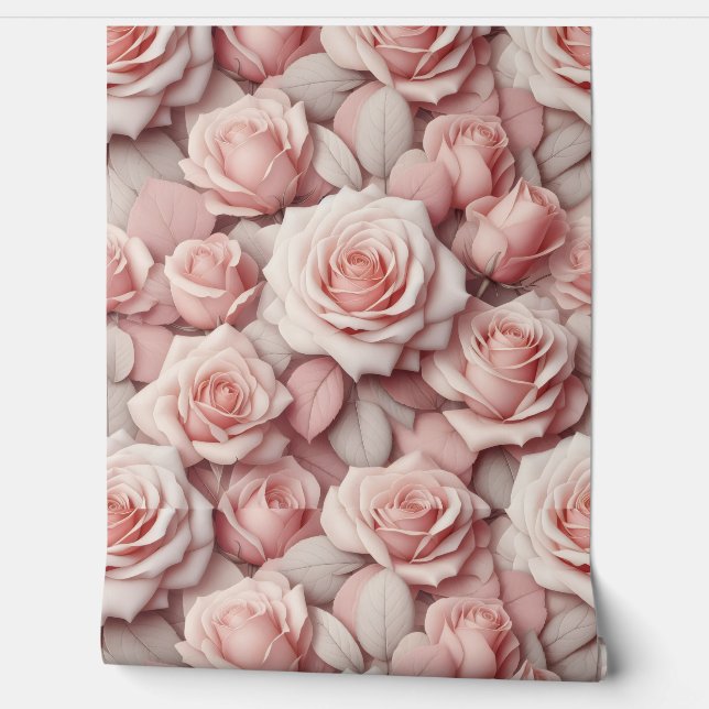 Better in Pink Roses Wallpaper (Unrolling)