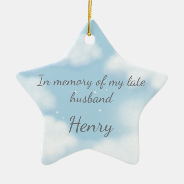 "Better Late Than Never" Death Humor Custom Star Ceramic Ornament (Front)