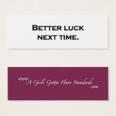 Better luck next time. (Front & Back)