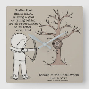 Better Next Time Square Wall Clock