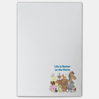 Better On The Farm - Post-it Notes by ChickinBoots at Zazzle