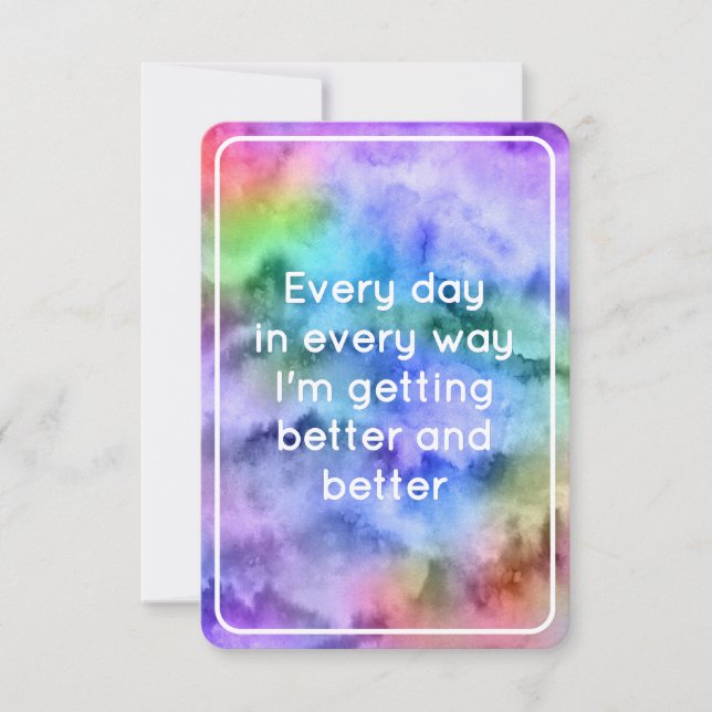 Better Rainbow Watercolor Affirmation Card (Front)
