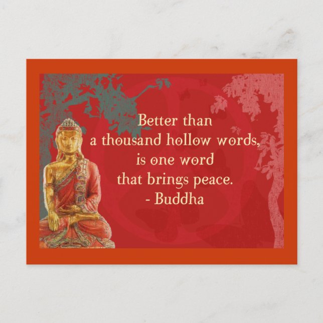 Better than a thousand hollow words... postcard (Front)