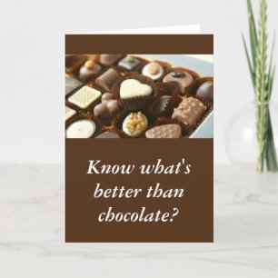 better than chocolate sweet funny valentine holiday card