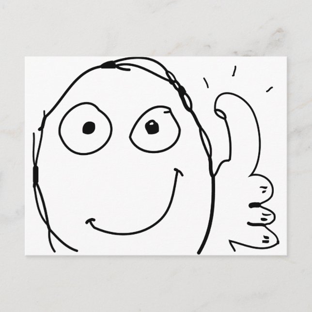 better than expected thumbs up postcard (Front)