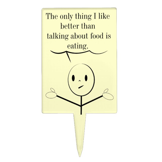 Better Than Talking Cake Topper (Front)