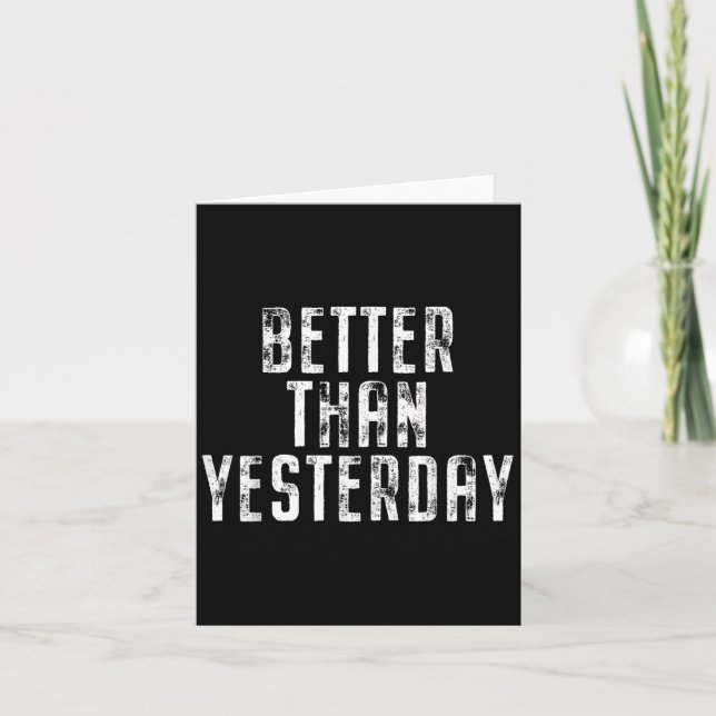 Better Than Yesterday Training Workout Running Fit Card (Front)