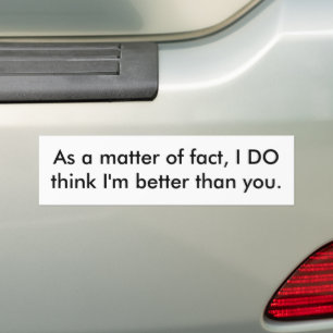 Better Than You Bumper Sticker