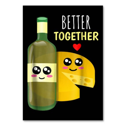 Better Toger _ Cute Wine And Cheese Pun Table Number