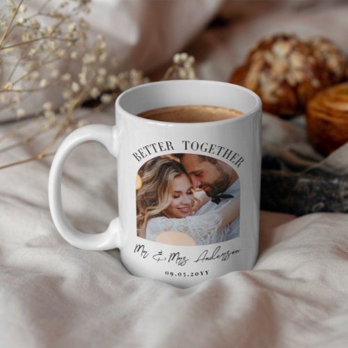 Better together arch photo wedding gift home decor coffee mug