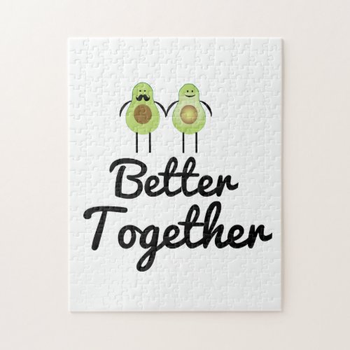 Better together Avocado couple Jigsaw Puzzle