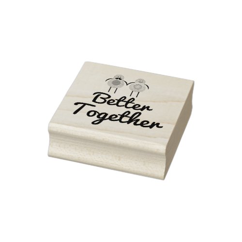 Better together Avocado couple Rubber Stamp