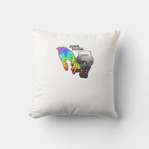 Better Together Black Clean Minimal Design Throw Pillow