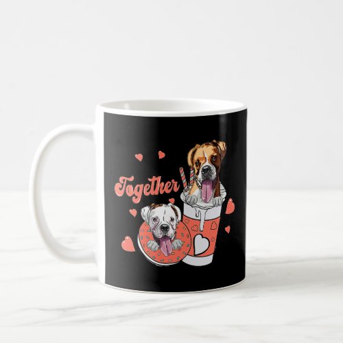 Better Together Boxer Dog Valentine Coffee Valenti Coffee Mug