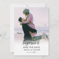 Better Together Calligraphy Script Photo Save The Date