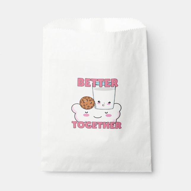 Better Together Chocolate Chip Cookie and Milk Pla Favor Bag (Front)