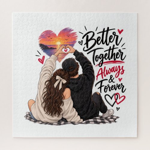 Better Together – Couple Love Design Jigsaw Puzzle