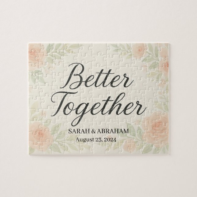 Better Together Customizable Wedding Puzzle Favor (Horizontal)