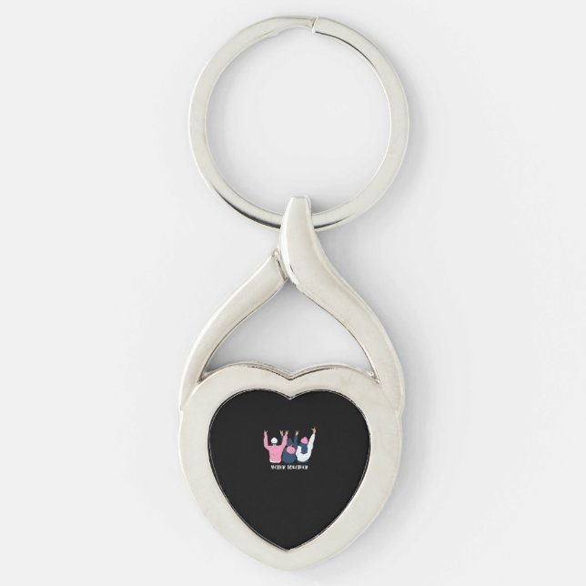 Better Together Friends Positive Quote Style  Keychain (Front)