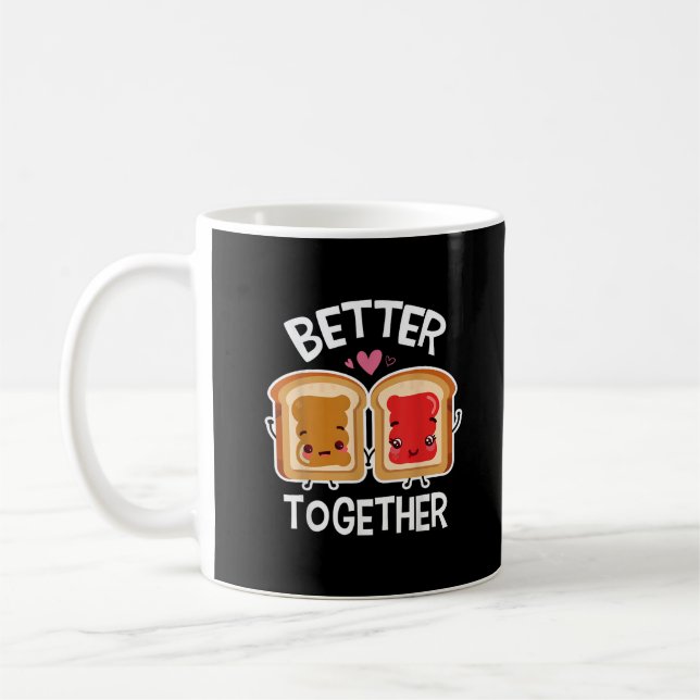 Better Together Fun Couple Playful Style  Coffee Mug (Left)