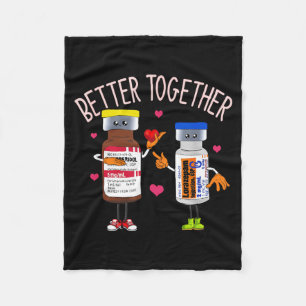 Better Together Haldol Ativan Icu Nurse Valentine Fleece Blanket