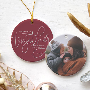 Better Together   Holiday Photo Ceramic Ornament
