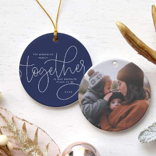 Better Together Holiday Photo Ceramic Ornament