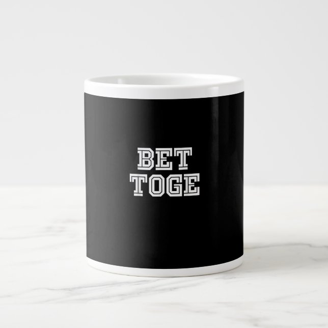 Better Together Matching Couples Minimal Design  Giant Coffee Mug (Front)